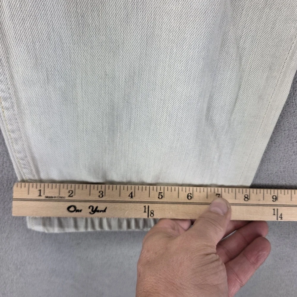 Vintage Levis 504 Jeans Mens Beige Straight Engineered Flap Pocket Fits 31x27